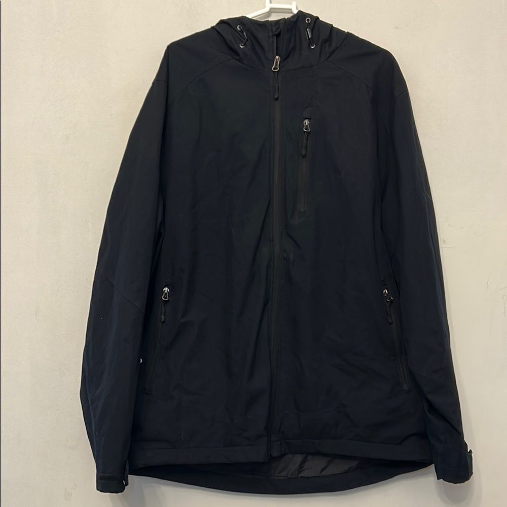 Champion black hooded jacket Size L EUC